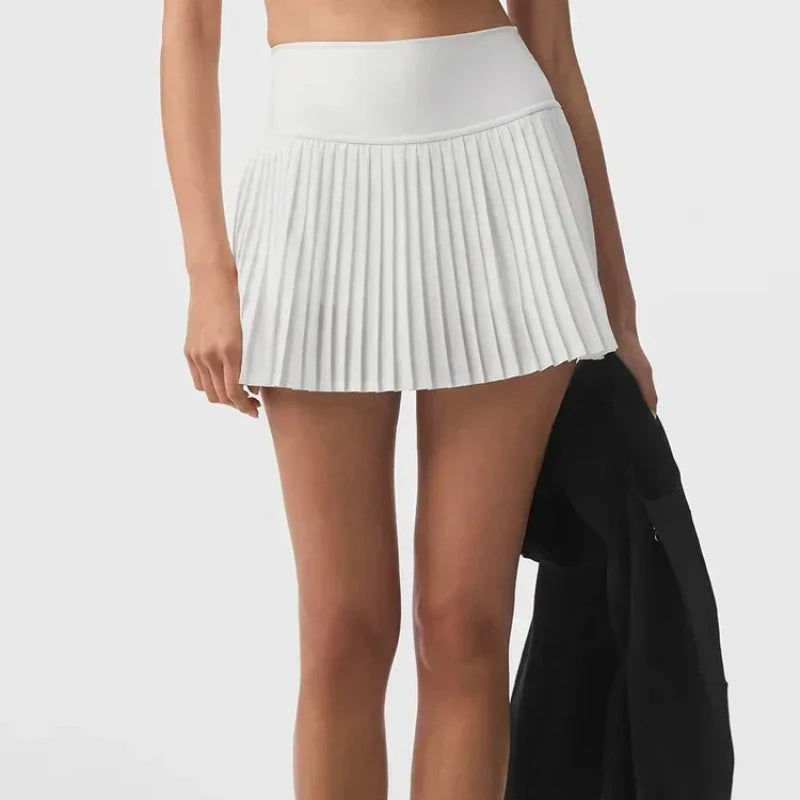 Arias Wellness High Waist Pleated Fitness Skirt