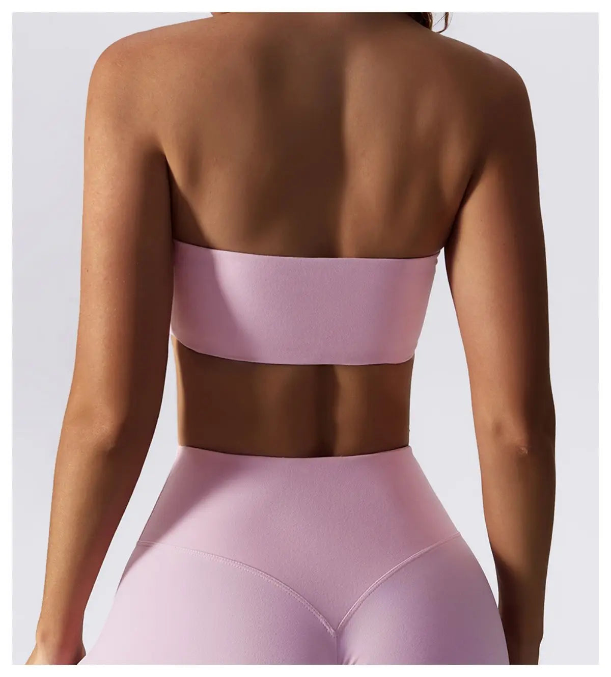 Arias Wellness Strapless Crop Sports Bra