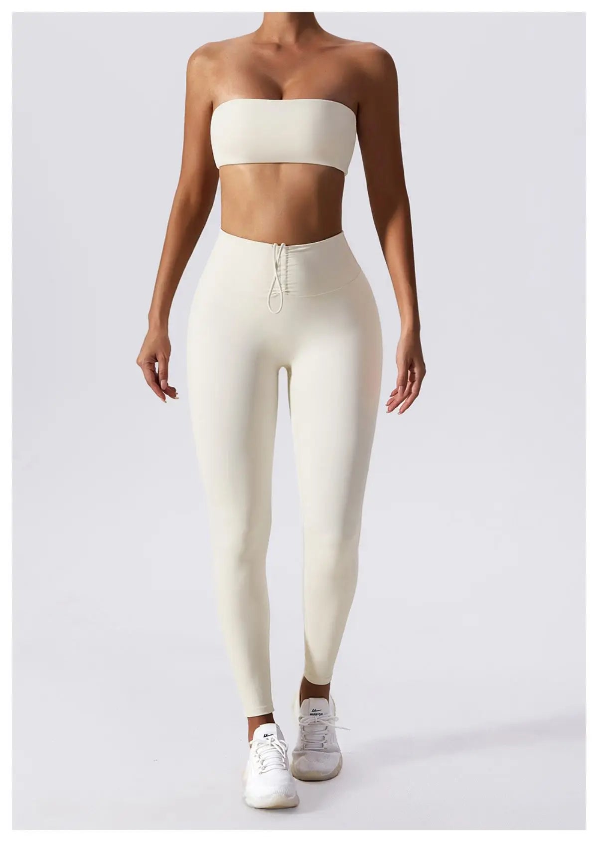 Arias Wellness Strapless Crop Sports Bra