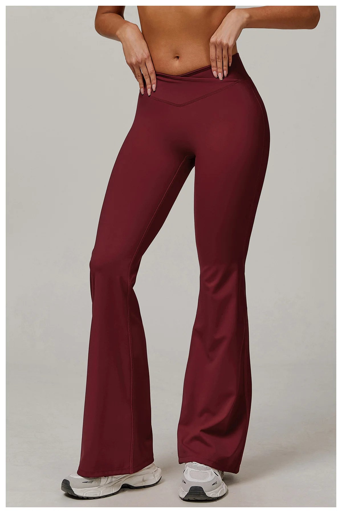 Women High Waist Flared Leggings