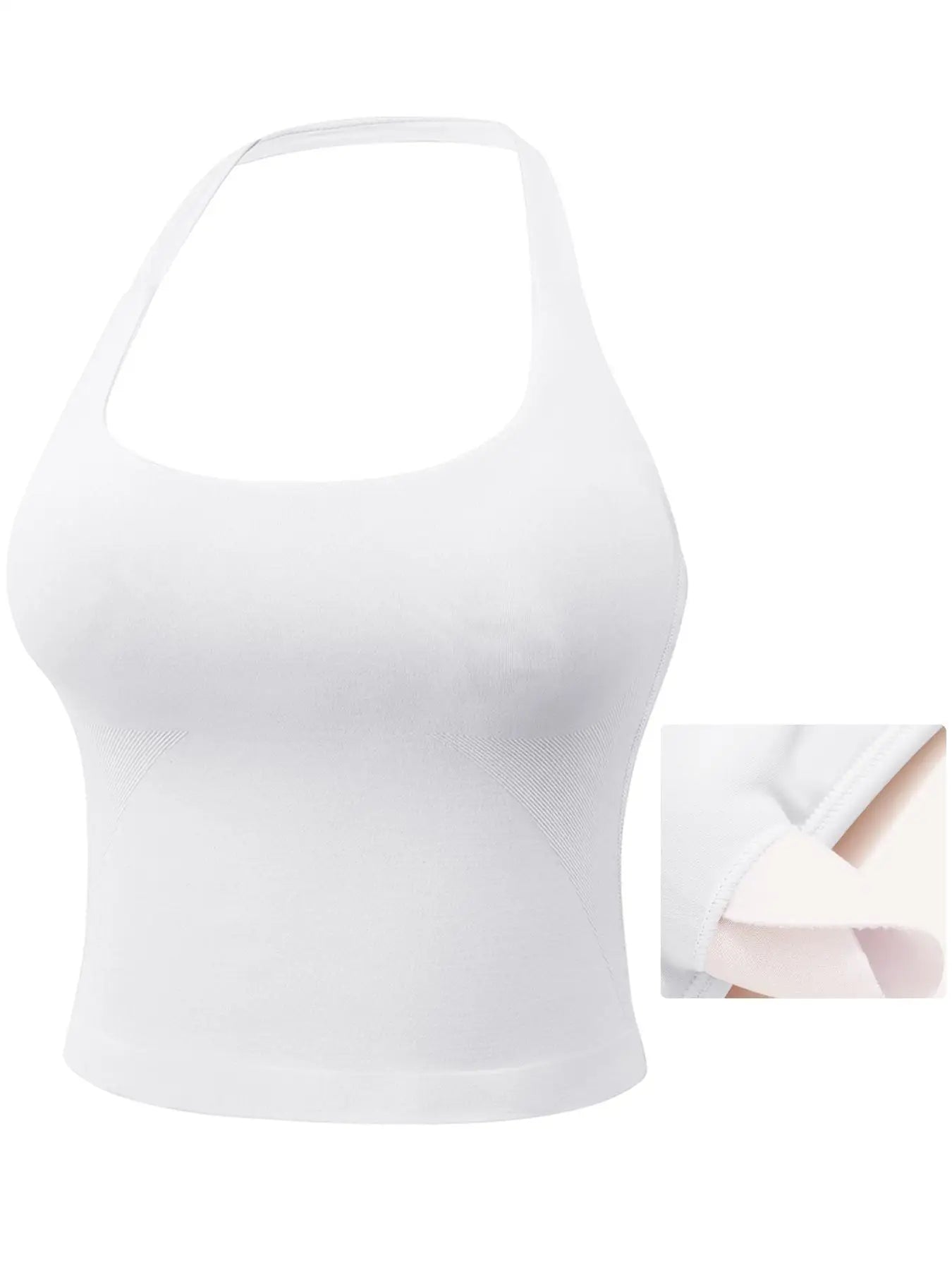 Seamless V Neck Sleeveless Fitness Top