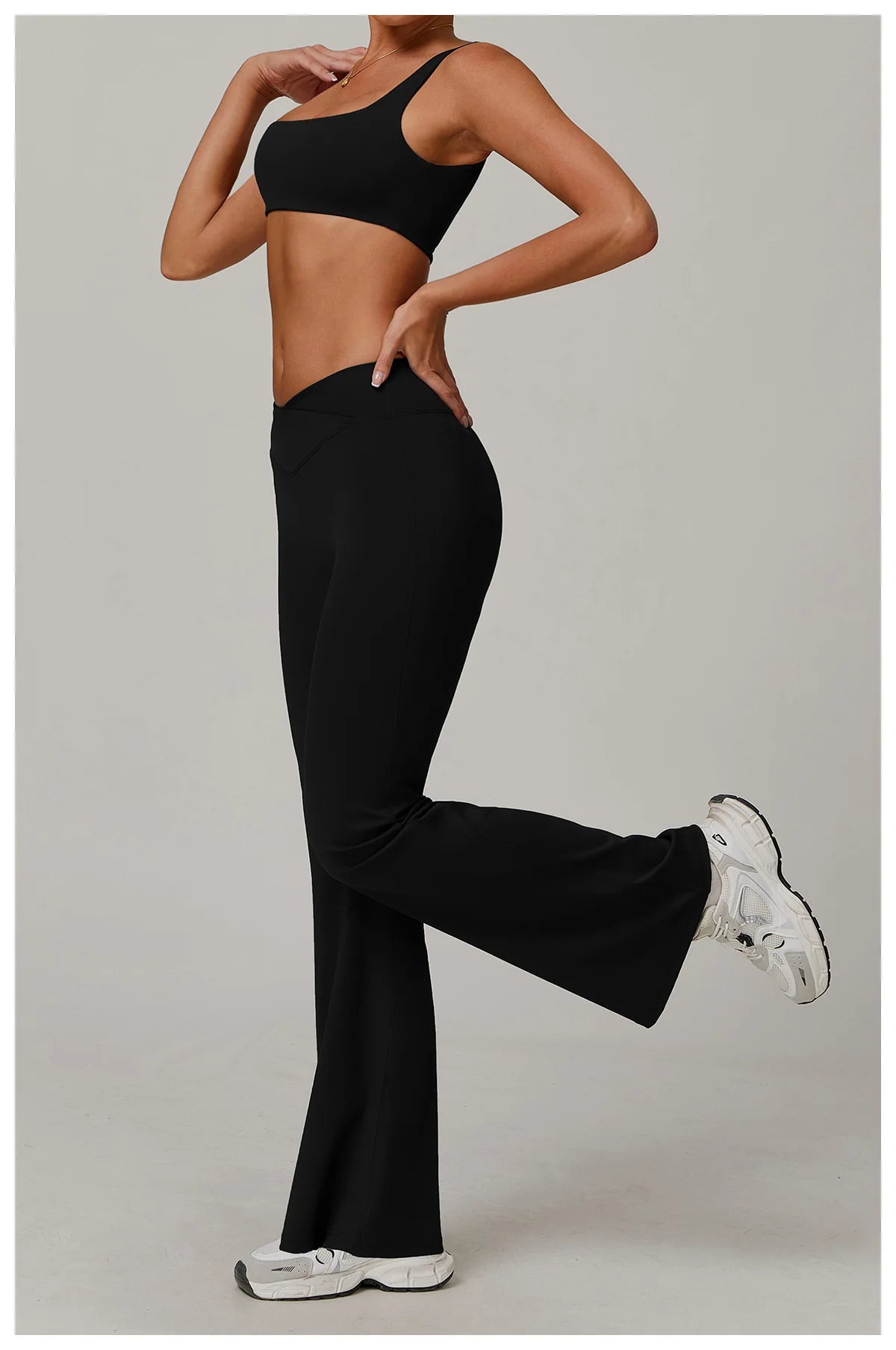 Women High Waist Flared Leggings