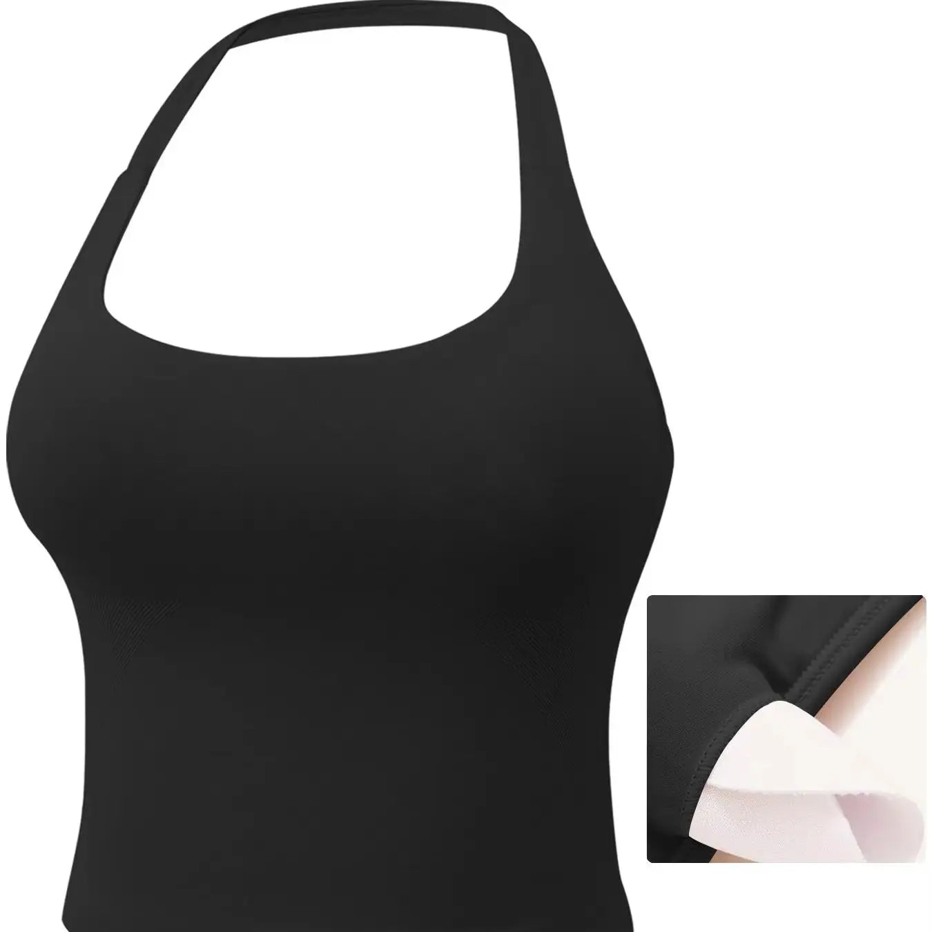 Seamless V Neck Sleeveless Fitness Top
