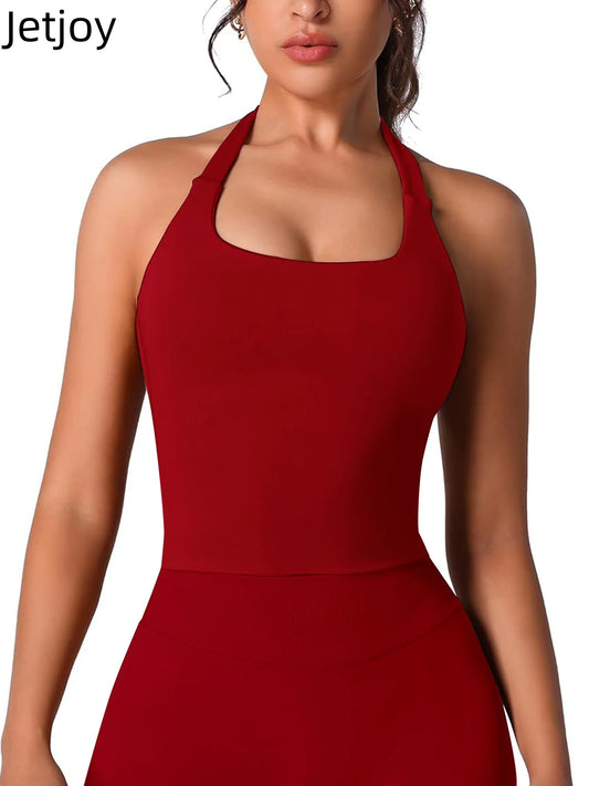 Seamless V Neck Sleeveless Fitness Top