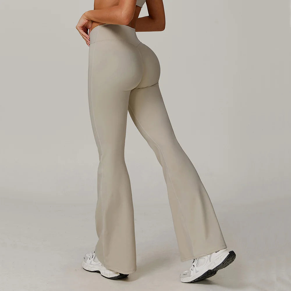 Women High Waist Flared Leggings