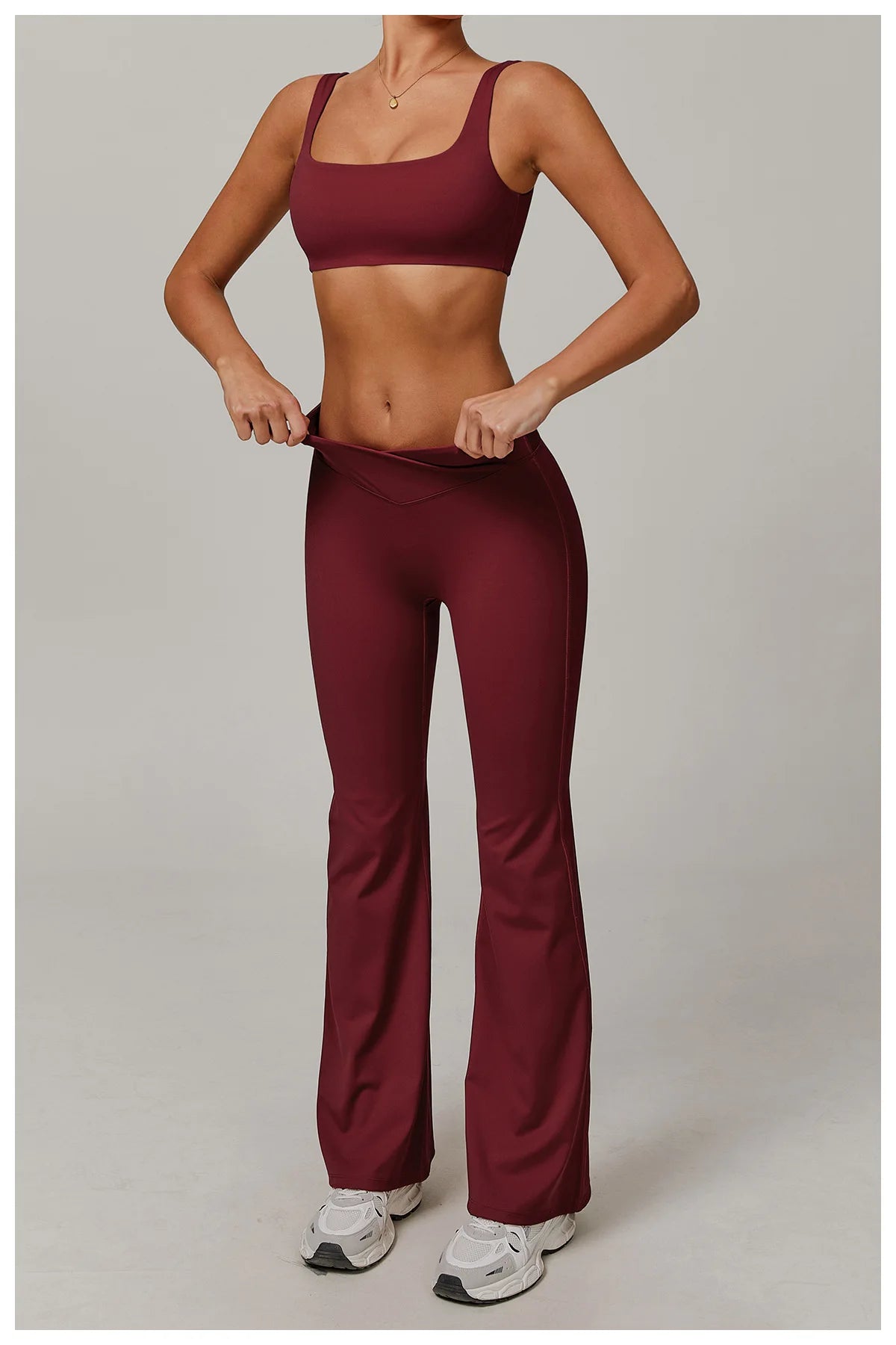 Women High Waist Flared Leggings